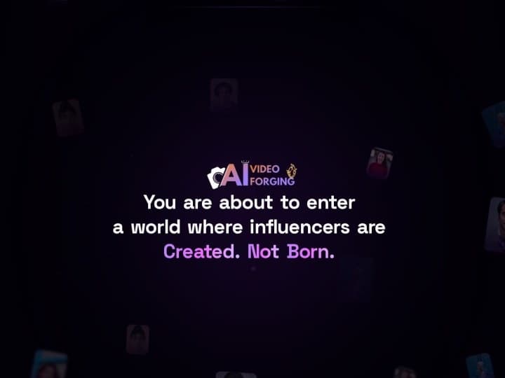 AI Video Forging website, home page
