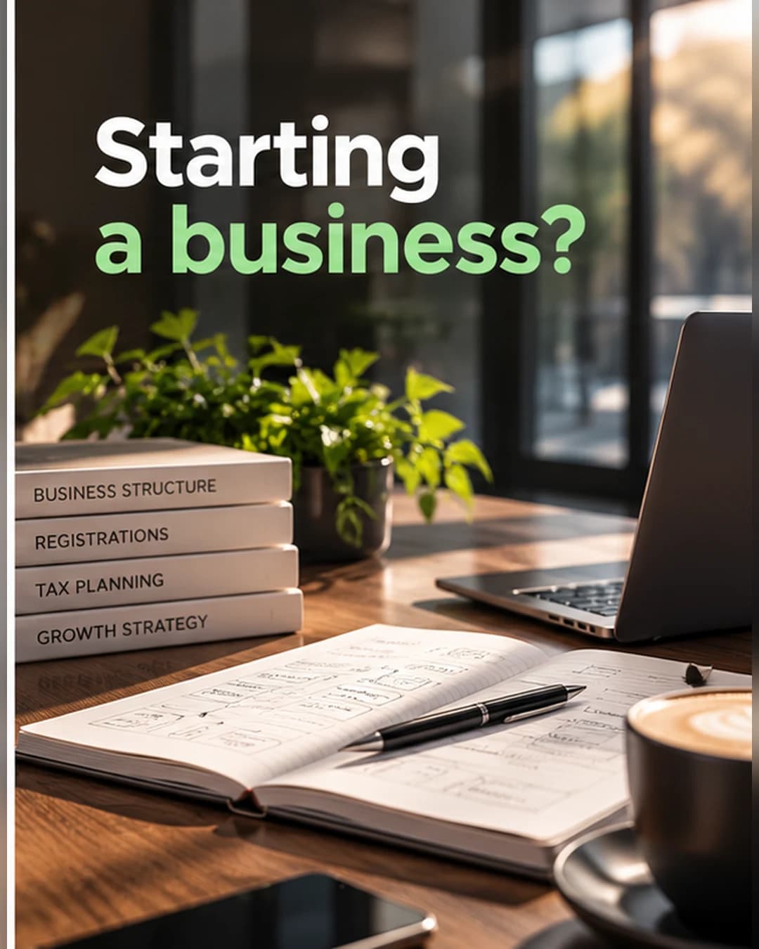 Accountant social media post: Starting a business?